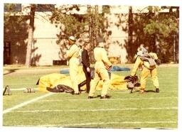 Group of Parachutists After Landing on a Football Field (Part of the NMU Historic Photographs Collection)