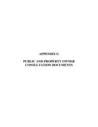 McClure Penstock Replacement Environmental Report Appendix G Public and Property Owner Consultation Documents