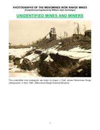 Photographs of the Menominee Iron Range Mines (3 of 3)