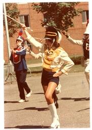 Baton Twirlers Practicing in Parking Lot (Part of the NMU Historic Photographs Collection)