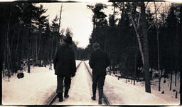 Two Men Walking on Tracks, 2 of 2