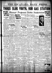 The Escanaba Daily Press, 1931-06-21