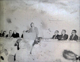 Graduate Luncheon 1958: Another View of Faculty and Speaker Seated