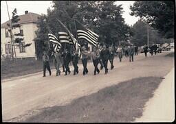 (050-015) Color Guard in Ontonagon Labor Day Parade (3 of 4)