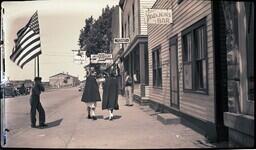 (008-006) Girls Walking Down Sidewalk