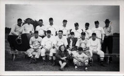 Ontonagon Baseball Team with Managers and Coaches (Wide Lens)