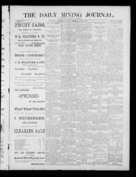 The Daily Mining Journal, 1885-08-05