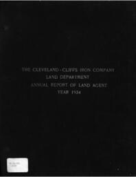 Cleveland-Cliffs Iron Company Land Department Annual Report, 1934 (Part 1)