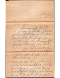 Clarence Fabry to Sis, 1945-01-29