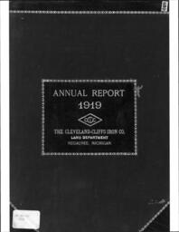 Cleveland-Cliffs Iron Company Land Department Annual Report, 1919