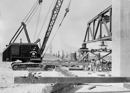 Erecting truss spans for the Mackinac Bridge (3 of 11)