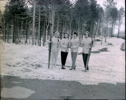 NMC Ski Team 1960: Four Female Skiers