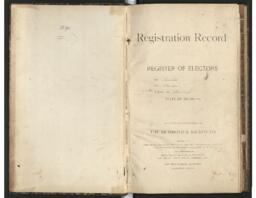 Thompson Township Register of Electors, 1882-1909