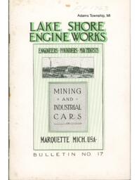 Lake Shore Engine Works Mining and Industrial Cars Product Catalog