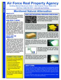 Air Force Real Property Agency Monitored Natural Attenuation Fact Sheet