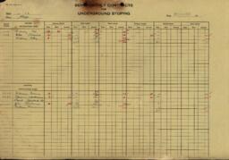 Champion Mine Labor Tally Sheets, Semi-monthly Contracts for Underground Stoping, December 1938