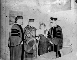 Honors Convocation April 23, 1960: Woman Receives Certificate (2)