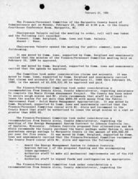 Finance and Personnel Committee, 1986-02-24