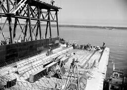 Anchor pier superstructure for Mackinac Bridge (1 of 2)