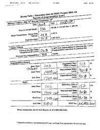 Boney Falls Record of Augmentation Event, 2011