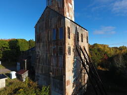 Drone's Eye View of the Champion Mine #4 Shaft House, 2017-10-11 (2 of 32)