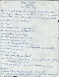 Clara Joseph Oral History Transcript, 1988