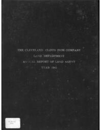 Cleveland-Cliffs Iron Company Land Department Annual Report, 1941 (Part 1)