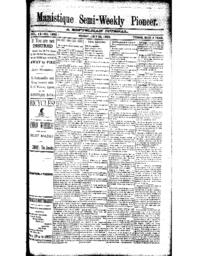 Manistique Semi-Weekly Pioneer, 1892-07-29