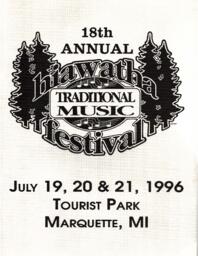 Hiawatha Music Festival Program, 1996