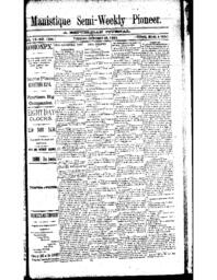 Manistique Semi-Weekly Pioneer, 1892-10-25