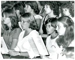 Group of Seated Students Singing (Part of the NMU Historic Photographs Collection)