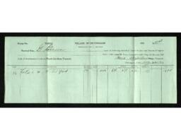 G. Glaser Tax Receipt, 1921-08-22