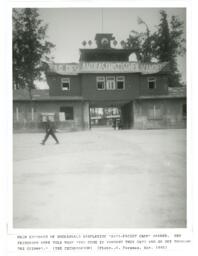 Banner at Entrance to Buchenwald