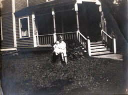 Two Children on Stump