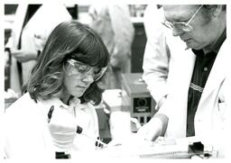 Jane Greene Working in Lab (Part of the NMU Historic Photographs Collection)