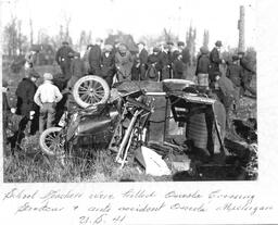 Houghton County Traction Company Streetcar Wreck (1 of 2)