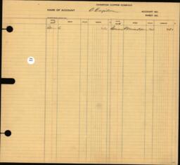 Copper Range Company Transfer Ledger 1907-1928, #041 Expenses E