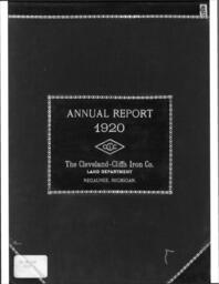 Cleveland-Cliffs Iron Company Land Department Annual Report, 1920