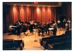 Jazz Band Practicing in Auditorium (Part of the NMU Historic Photographs Collection)