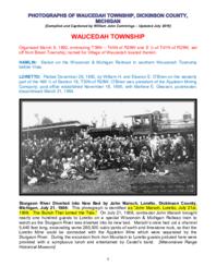 Photographs of Waucedah Township, Dickinson County, Michigan