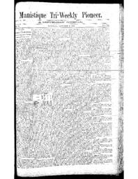 Manistique Tri-Weekly Pioneer, 1888-10-09