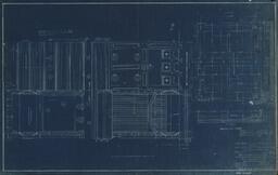 Sectional Plan, Front Elevation and Foundation Plan of Class S No. 16 Battery Boiler 