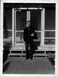 Medical Corps Officer with Hat in Hand