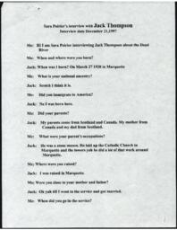 Jack Thompson Oral History Transcript, 1997