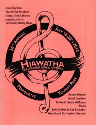 Hiawatha Music Festival Program, 2014