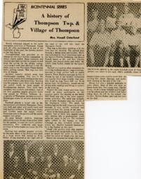 A History of Thompson Township and Village of Thompson--Transportation and Sports