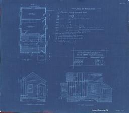 Captain's Office Front Plan and Side Elevation, Trimountain Mine