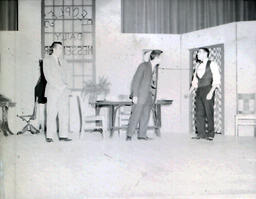 Masquers--"Enemy of the People" 1959: Three Men on Stage During Play