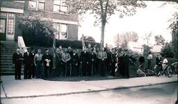 (003-007) Group of Soldiers in Front of Building