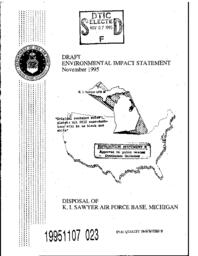 Draft Environmental Impact Statement, Disposal of K.I. Sawyer Air Force Base